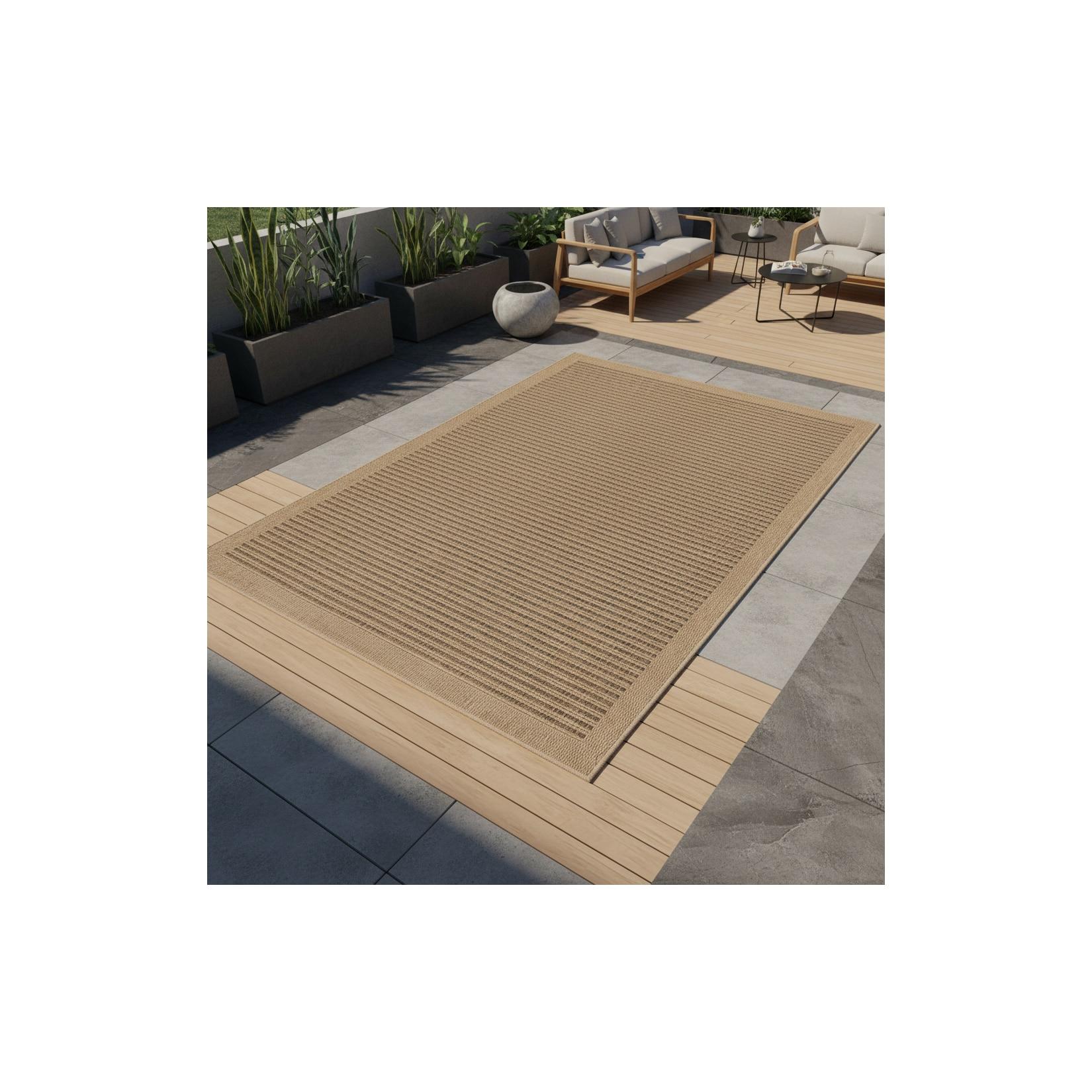 Outdoorteppich KASBERG, im Vintage-Stil, aus Polypropylen, Schwarz, 80 x 250 cm
