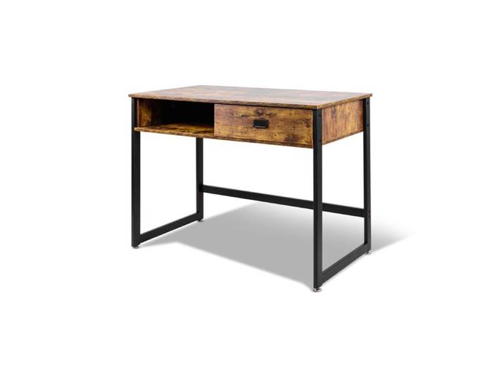Bureau - FRANKYSTAR - Otari - Style industriel - 1 tiroir - 110x50 cm - Métal et MDF