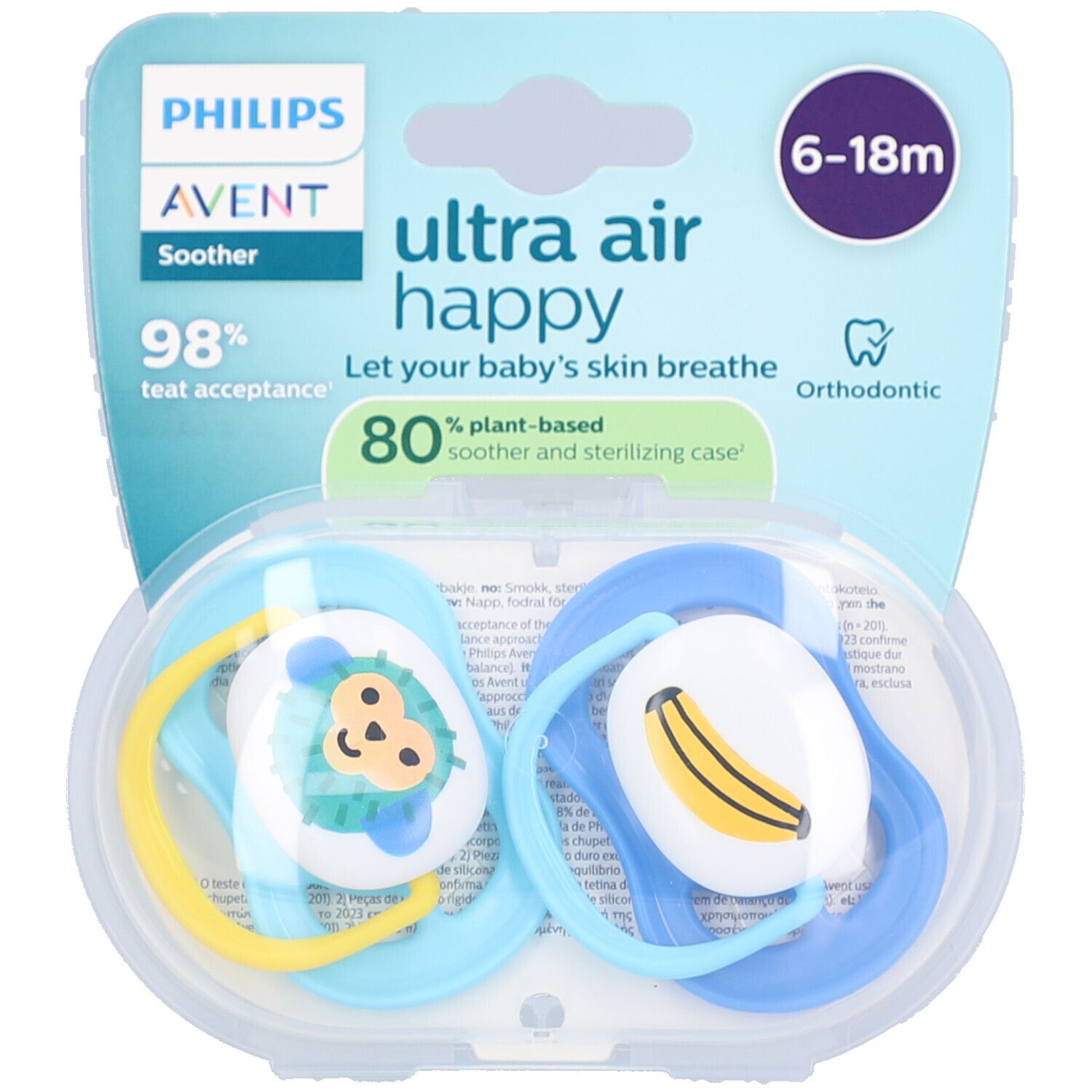 Philips Avent Fopspeen +6m Air collection boy 2st 2 St Schnuller