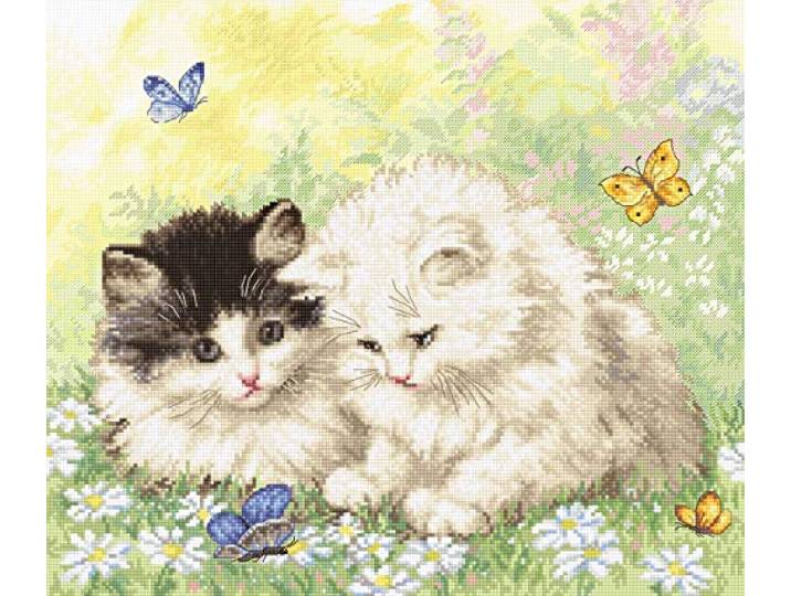 LetiStitch kruissteekset - LETI 954 - zomerspeeltijd - kitten