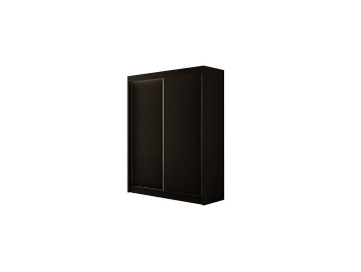 KLEIDERSCHRANK BEROG mit LED - 120 cm - Schwarz