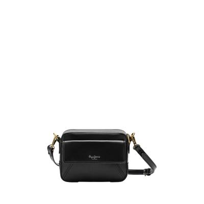 Umhängetasche PEPE JEANS "crossbody bag ALMA HEXIA", Damen, Gr. onesize, schwarz, 100% Polyurethan, Taschen Umhängetasche