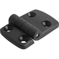 SCHARNIER 65X48, THERMOPLAST SCHWARZ, KOMP:EDELSTAHL, A1=17,5, A2=20, A3=29,5, A4=35,5