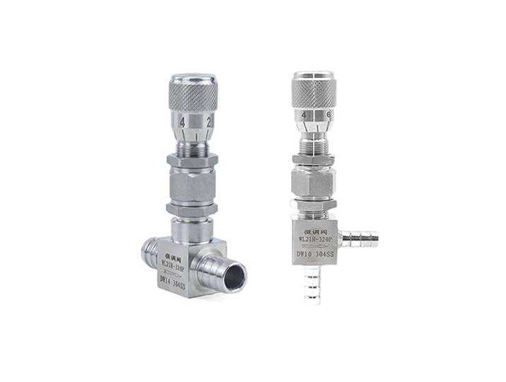 4/6/8/10/12/14mm Schlauchtülle Pagode Edelstahl 304 Nadelventil Mikrodurchflussregulierung Dosierventil Controller Gas(Elbow 90 Degree,6mm)