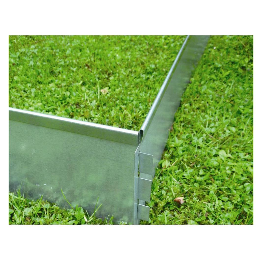 Shots Rasenkante, 100x15 cm, aus Metallblech verzinkt in silber (100 cm) (620006)