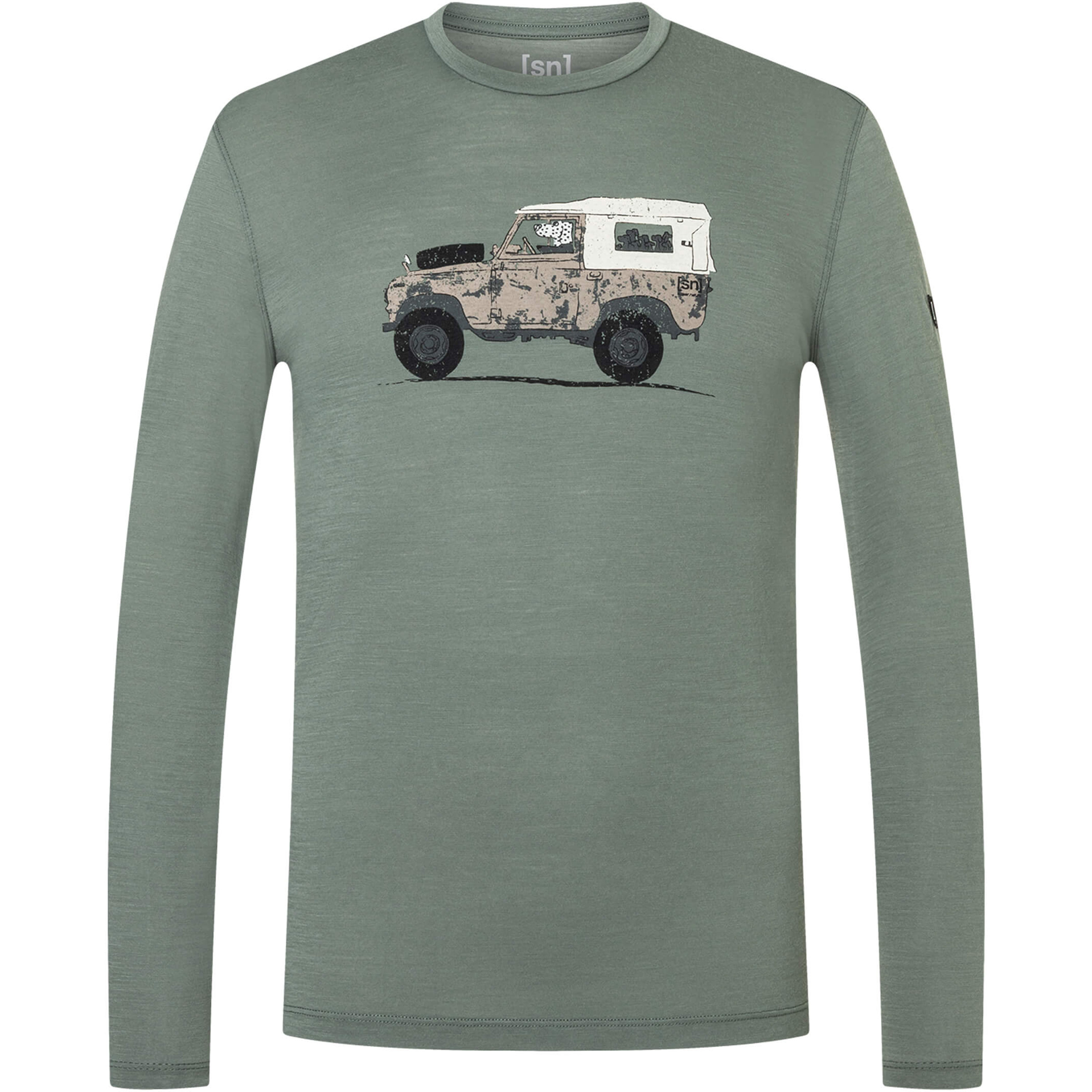 Super.Natural Dog Excursion Herren Longsleeves oliv Größe L Hautfreundlich Merinowolle