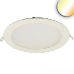 ISOLED LED Downlight, rund, 300mm, 24W, Colorswitch 3000|3500|4000K, IP42, ultraflach, dimmbar, weiß ISO-115597