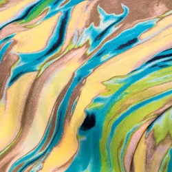 Blusen-Satin "Batik", türkis-color