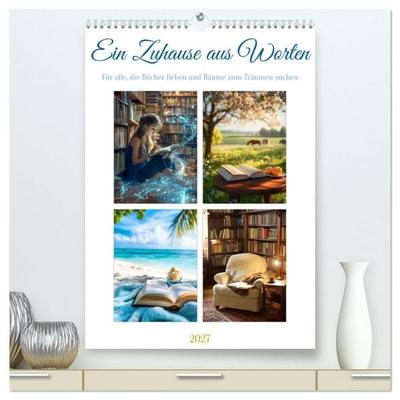 Ein Zuhause aus Worten (hochwertiger Premium Wandkalender 2027 DIN A2 hoch), Kunstdruck in Hochglanz