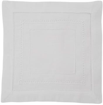 Saro Lifestyle Linen Blend Hemstitched Dinner Napkins (Set of 4)