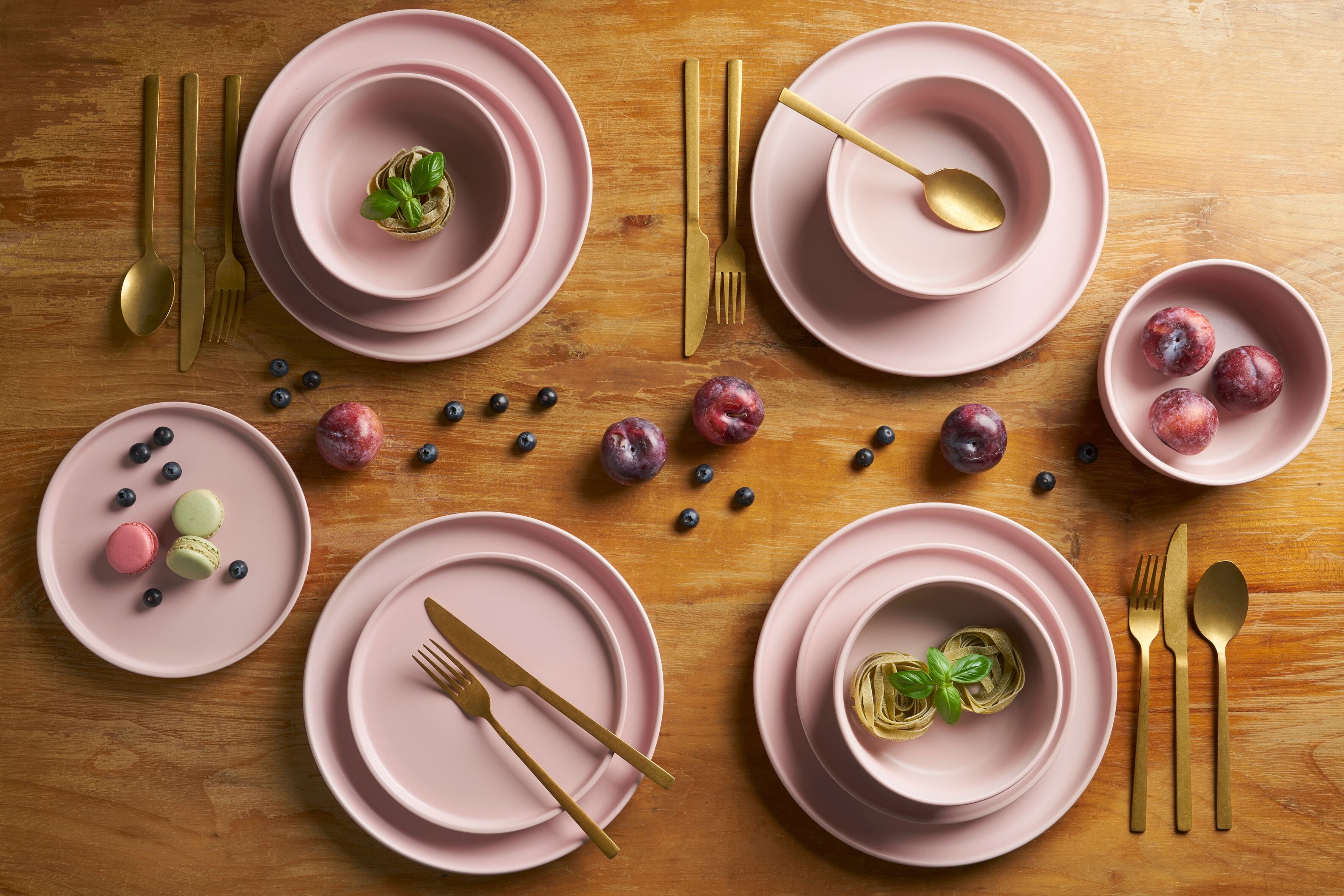 LeGer Home by Lena Gercke "Geschirr-Set, Service Belli" Teller Set, runde Form, Scandi Style, 12 Teile, für 4 Personen
