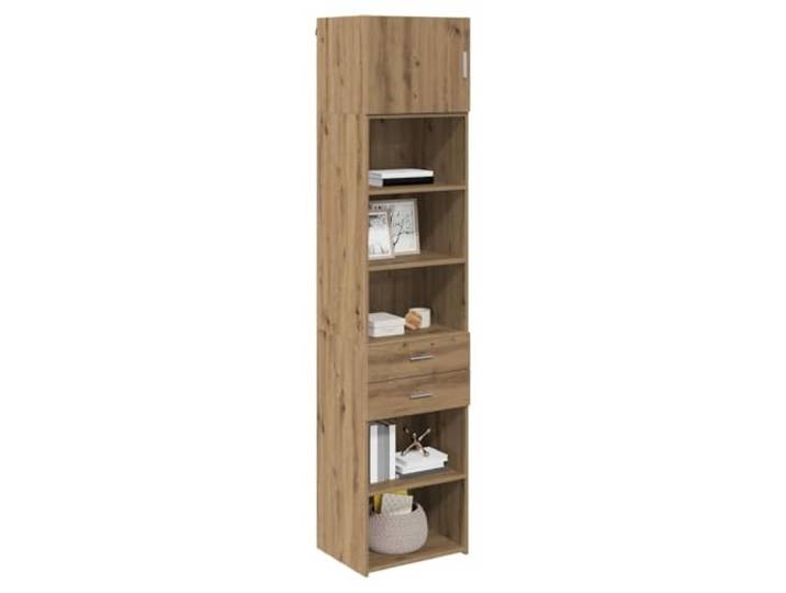 KTHLBRH Sideboard Eiche Handwerk 50 x 42,5 x 225 cm Mehrschichtholz, 2 Schubladen, 3 Einlegeböden, 1 Tür, Wandmontage, für Wohnzimmer
