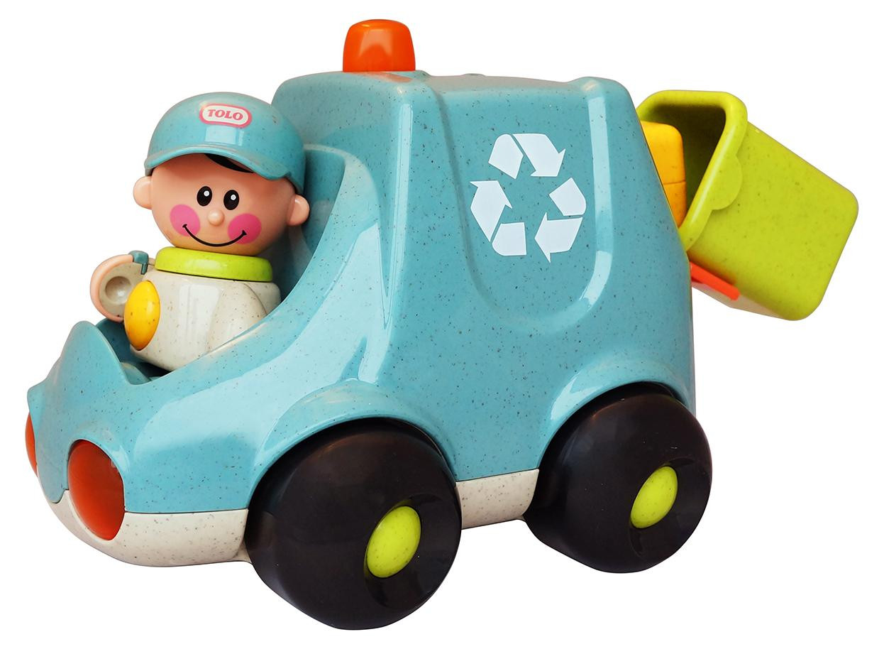 Tolo Toys Eerste Vrienden Vuilniswagen - Duurzaam Speelgoed - 19 cm