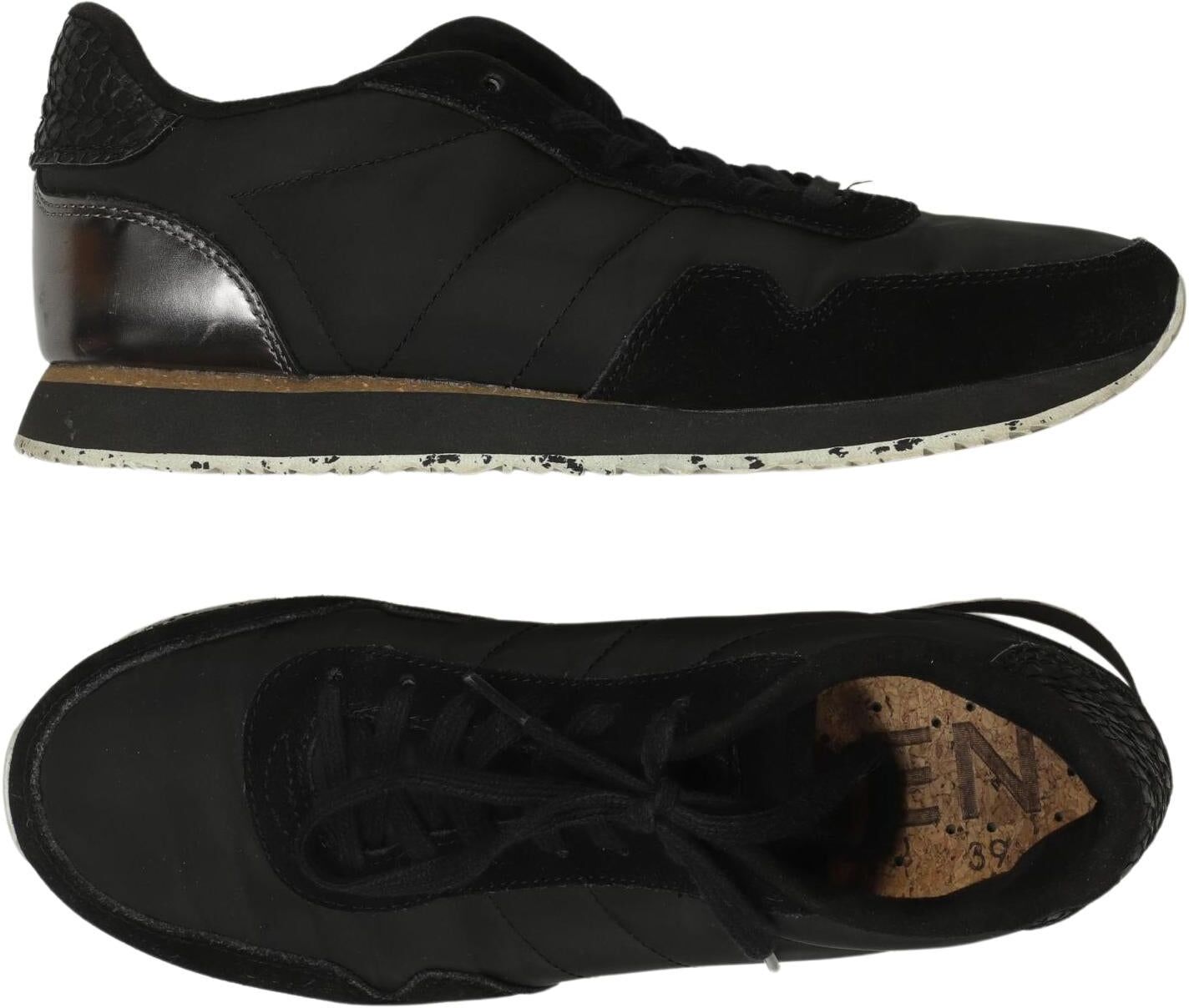 Woden Damen Sneaker, Schwarz, Gr. EU 39, kein / Etikett - Second Hand