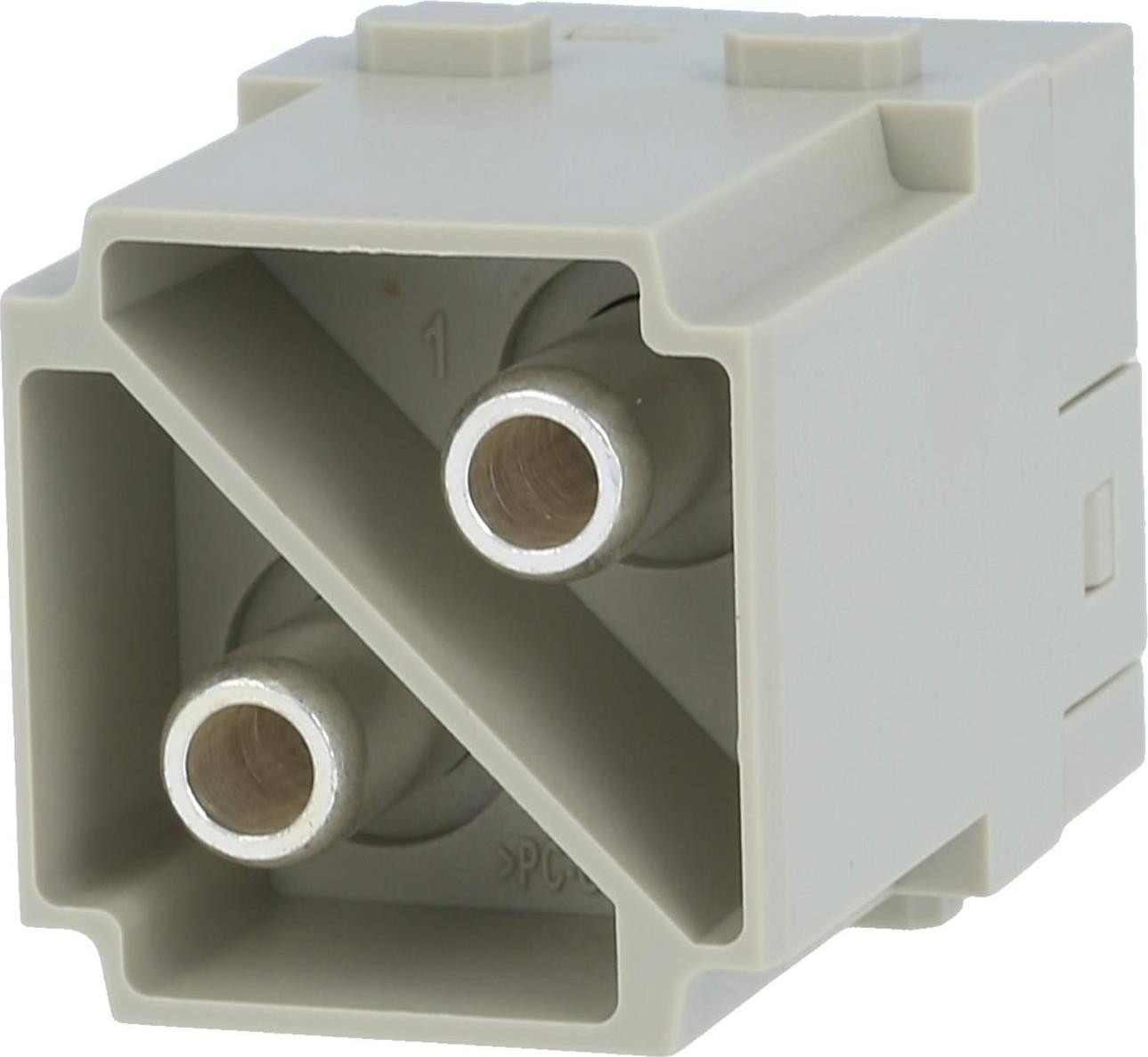 Harting Han 100 Ampère module-aansluiting M, 2-polig, axiale schroefklem, 1000V, 100A