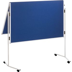 Franken Moderationstafel ECO-UMTFG03R, Filzbezug, klappbar, mit Rollen, 120 x 150cm, blau