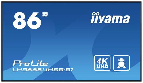 Iiyama ProLite LH8665UHSB-B1 - 218 cm (86 ) Diagonalklasse LCD-Display mit LED-Hintergrundbeleuchtung - Digital Signage - Android - 4K UHD (2160p)