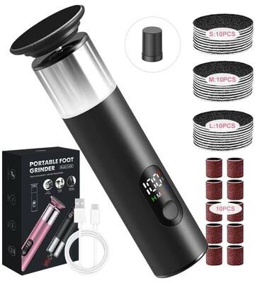 Inspire Essentials Rechargeable Electric Foot File And Nail Polisher Pedicure Kit a