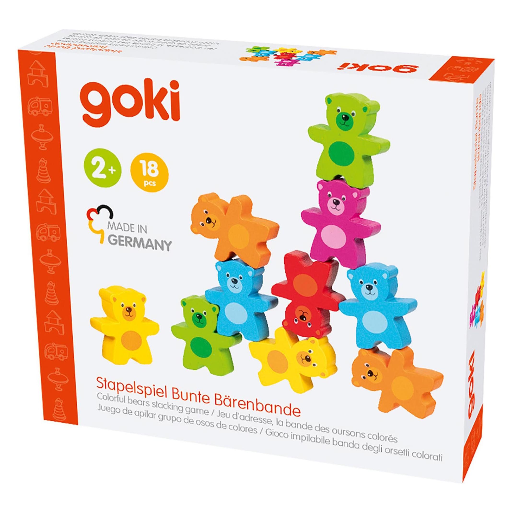 Goki Stapelspiel Bunte Bärenbande (Deutsch, Englisch, Französisch, Italienisch) (58384)