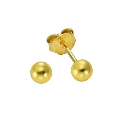 Paar Ohrstecker VIVANCE "585 Gold Kugel 4mm", gelb, Ohrringe, Damen, one-size, Gold, Ohrstecker