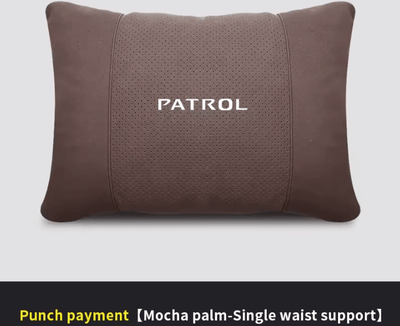 Uplift Curations PatrolComfort 5 Color Car Headrest & Lumbar Pillow Soft Neck & Waist Support Cushion For Nissan Patrol Interior black waist