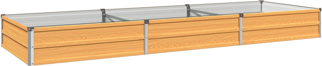Rio Raised Garden Bed Natural 24cm H x 240cm W x 80cm D