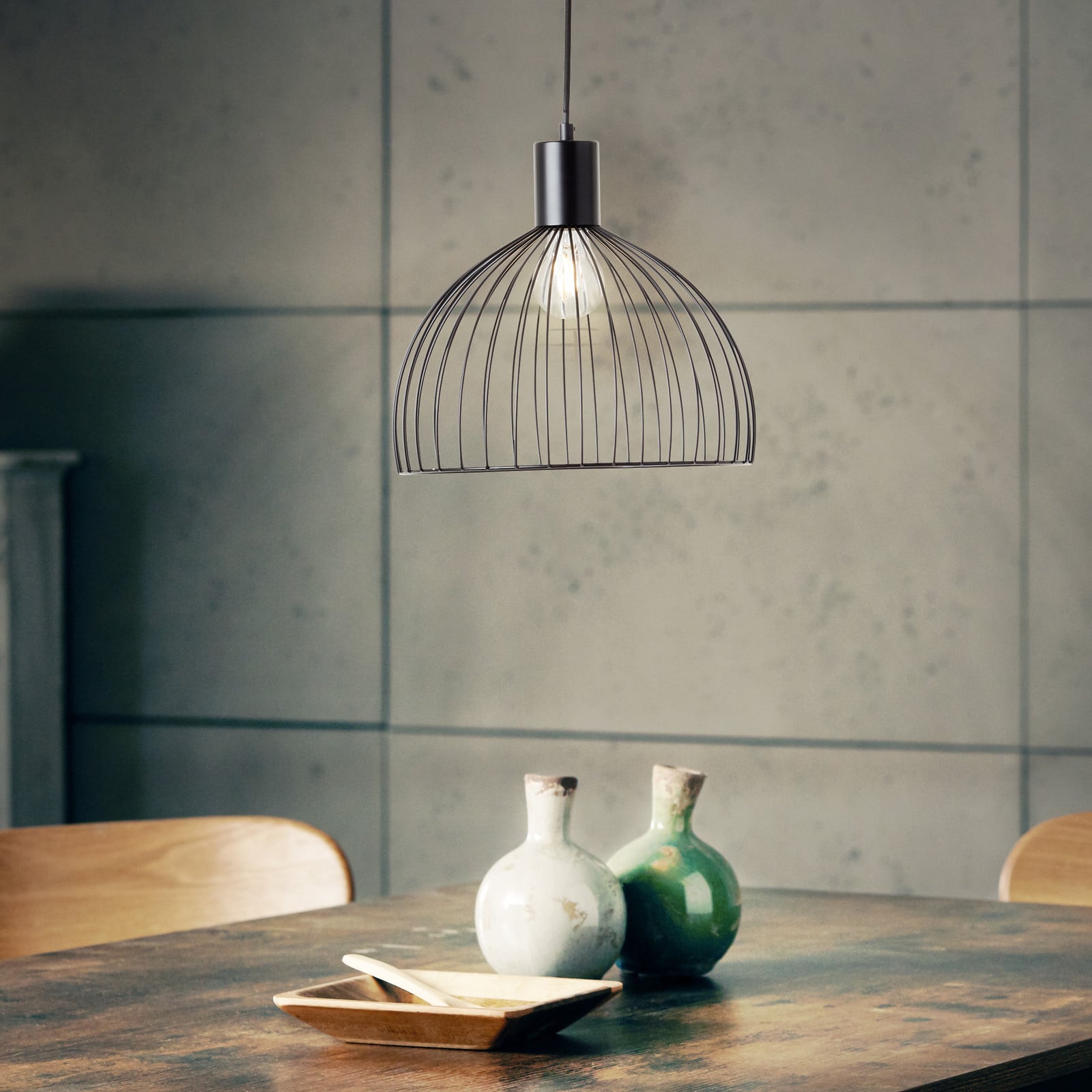 Brilliant Blacky hanglamp, zwart mat, diameter: 30 cm