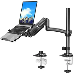 Neuer Triadyn HighSoloLift 2-in-1 Schreibtischhalter für Monitor oder Laptop 13–34" ergonomisch verstellbar drehbar TRD-BLK-Hi1L