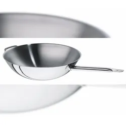 GastroSUS 3-Schicht-Stielwok Trigon, Edelstahl, 36 cm, induktions-, backofen-, spülmaschinengeeignet