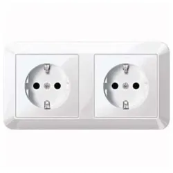 Merten SCHUKO-Steckdose pws/gl MEG2328-1019