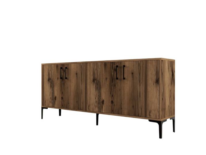 Buffet en bois marron 180 x 35 x 78 cm