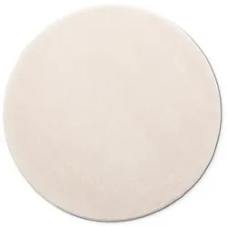 Webteppich Pace Ø 133 cm Polypropylen Beige Creme