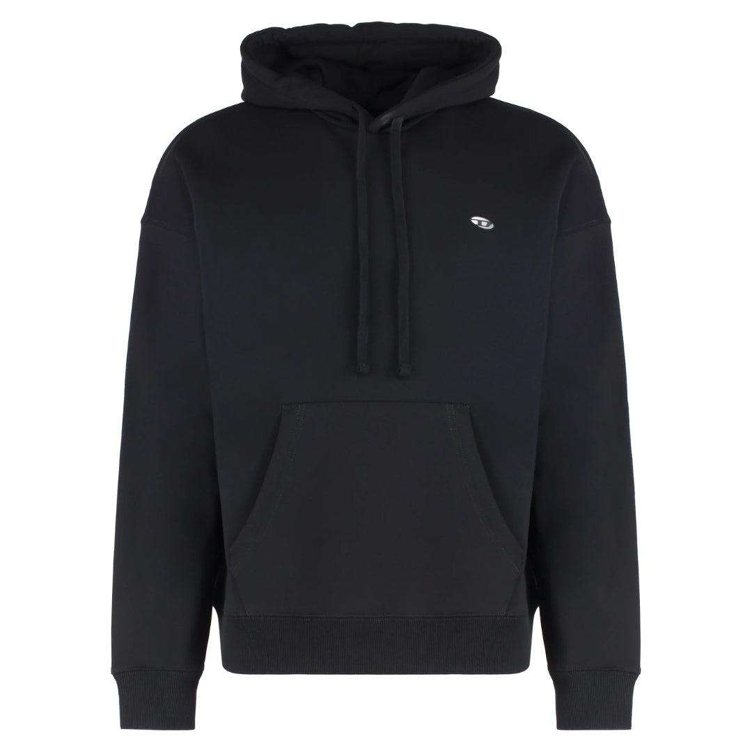 Diesel Hoodie Mit Kleinem Logo, Schwarz
