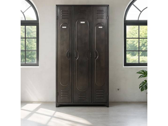 Armoire industrielle 3 portes en métal