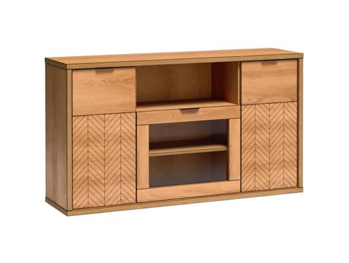 Lomadox Sideboard Kommode Vitrinenschrank Anrichte Schubladenschrank Schubladenkommode modern in Eiche