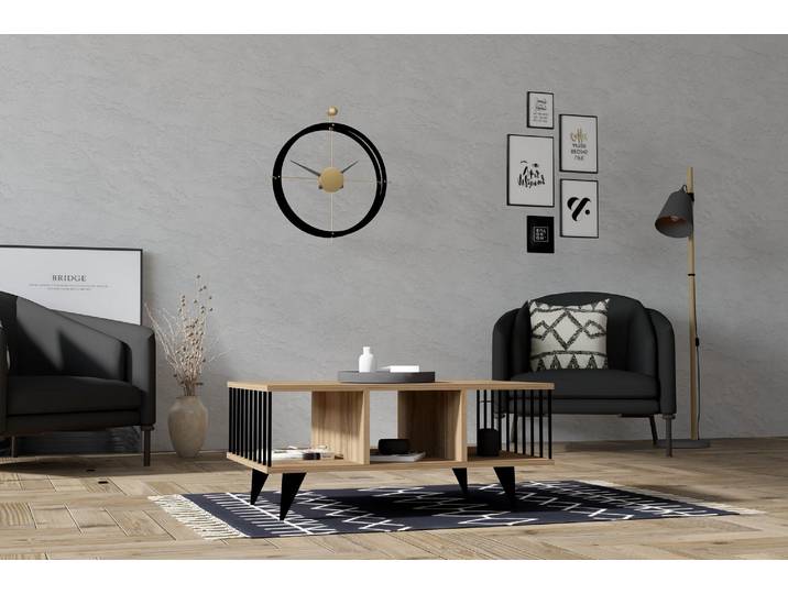 Skye Decor\, Bert - Walnut\, table basse\, noyer\, 100 % ESPAGNE MÉLAMINE\, 90 x 60 x 40 cm