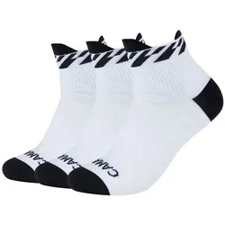3er Pack camano Performance Quarter Trainingssocken 1001 - white mix 39-42
