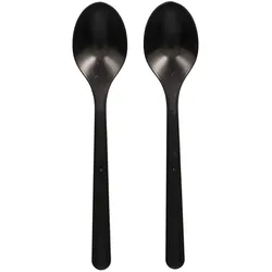 Papstar 150x BIO-Suppenlöffel Esslöffel Mehrweg 185mm BIO-PP extra stabil schwarz