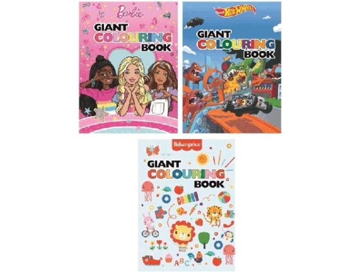 Twisk kleurboek - Barbie Hot Wheels Fisher Price - groot creatief boek - 192 pagina's