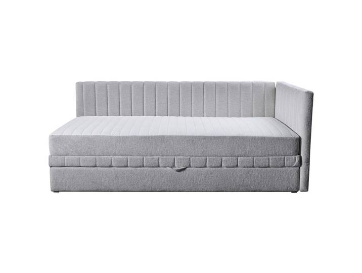 Mid.you Schlafsofa Roma, Hellgrau, Kunststoff, 3-Sitzer, 212x83x99 cm, Armteil rechts, Wohnzimmer, Sofas & Couches, Schlafsofas, Schlafsofas mit Bettkasten