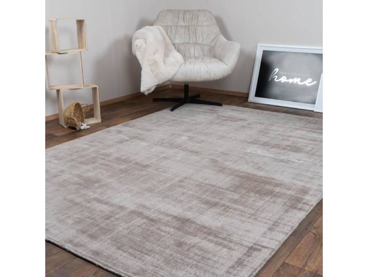 CONSILIO CONCEPT 80 x 150 Tapis Salon Taupe Nobel Brillance de la soie Viscose luxueuse moderne douce luxueuse douce