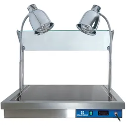 Virtus Tranchierplatte mit Hustenschutz, 2x GN 1/1 mit 2 Halogenlampen (ICA0011)