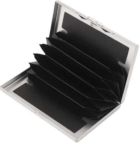 INF RFID-Kartenetui mit 6 Fächern, Edelstahlgehäuse und RFID-blockierender Schutzfunktion Gold