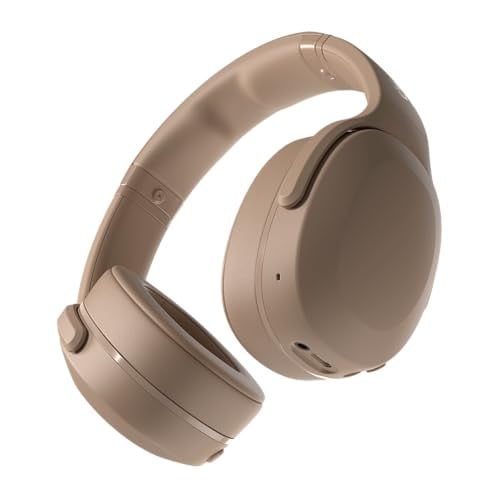Skullcandy Crusher Evo Draadloze over-ear koptelefoon met Sensory Bass en microfoon, Beige