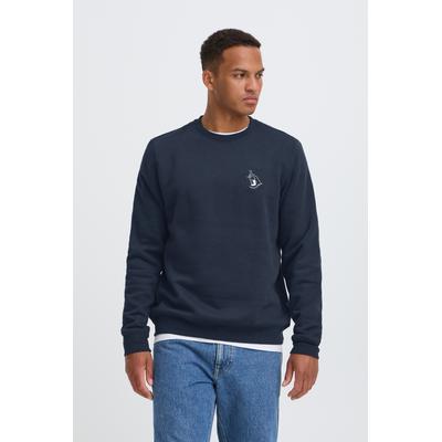Sweatshirt BLEND "BHKACE CREW SWEAT", Herren, Gr. 3XL, blau (salute wine oclock), Sweatware, Obermaterial: 50% Baumwolle, 50% Polyester, unifarben, regular fit normal, Rundhals, Rippbündchen, Sweatshirts Sweatshirt, Baumwollmischung, regular fit