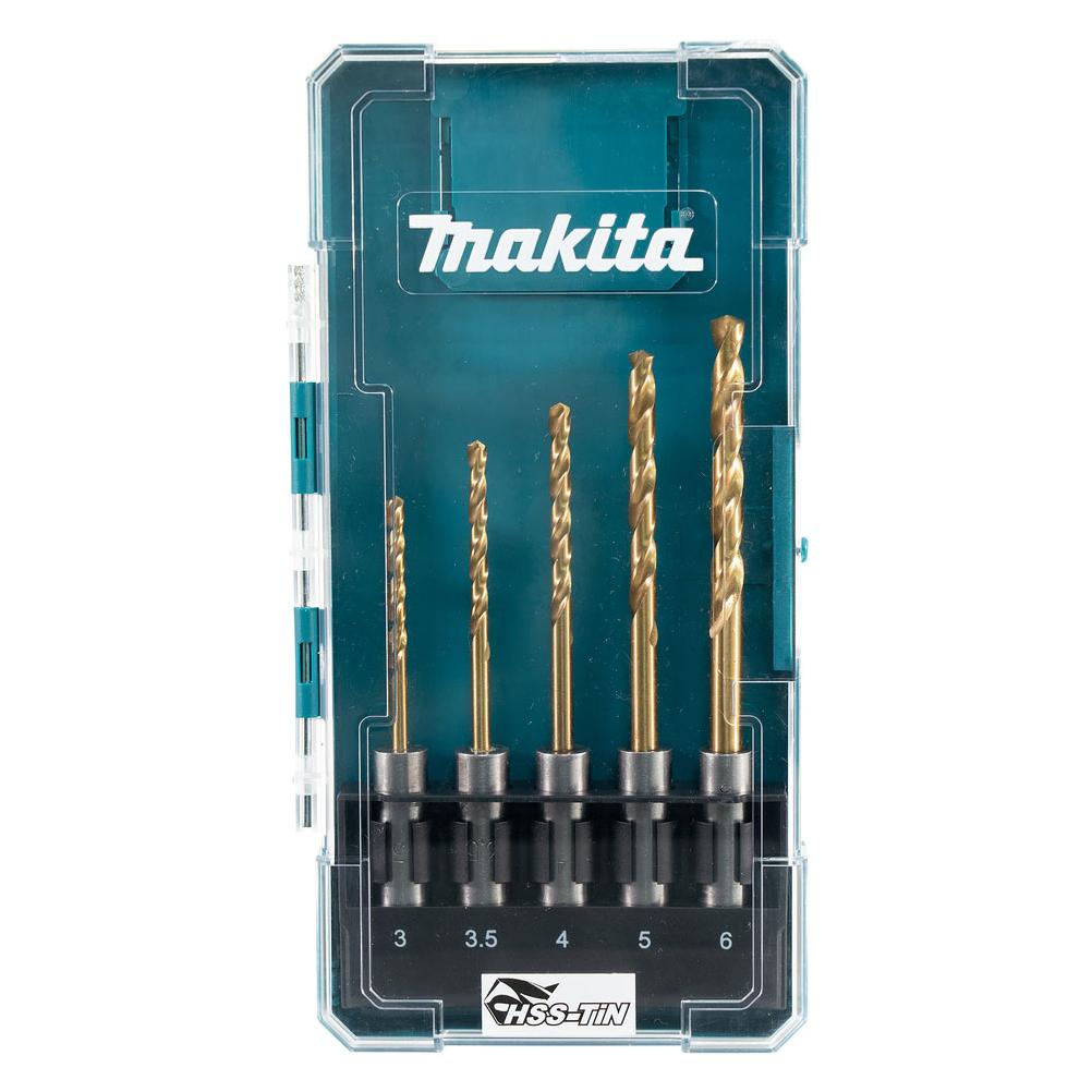 Makita Metallbohrer-Set (3,0, 3,5, 4,0, 5,0, 6,00 mm) (E-15132)