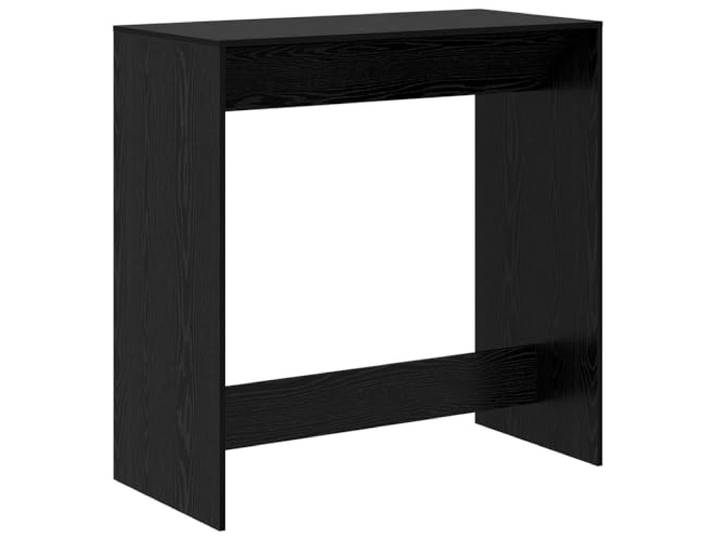 Roanoer Bartisch Schwarz Eichen-Optik 102 x 50 x 103,5 cm Stehtisch Kompakte Esstheke für Küche und Esszimmer mit pflegeleichter Ablage und robuster Standfestigkeit beim Essen.