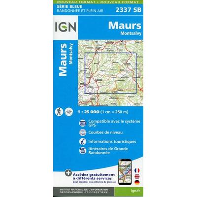 Montsalvy 1:25 000, Karte von Collectif Ign, IGN Frankreich, 978-2-7585-4799-0