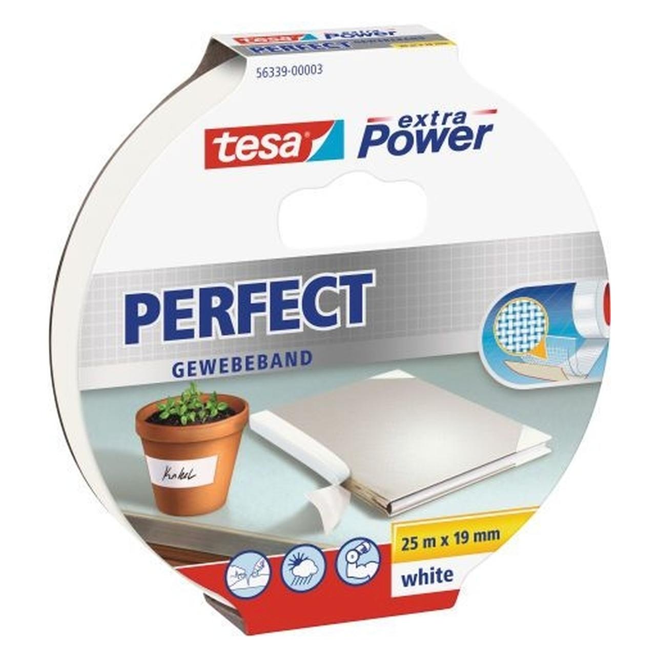 tesa EXTRA POWER PERFECT Gewebeband, gewebeverstärktes Ductape (19 mm) (56339-00003-01)