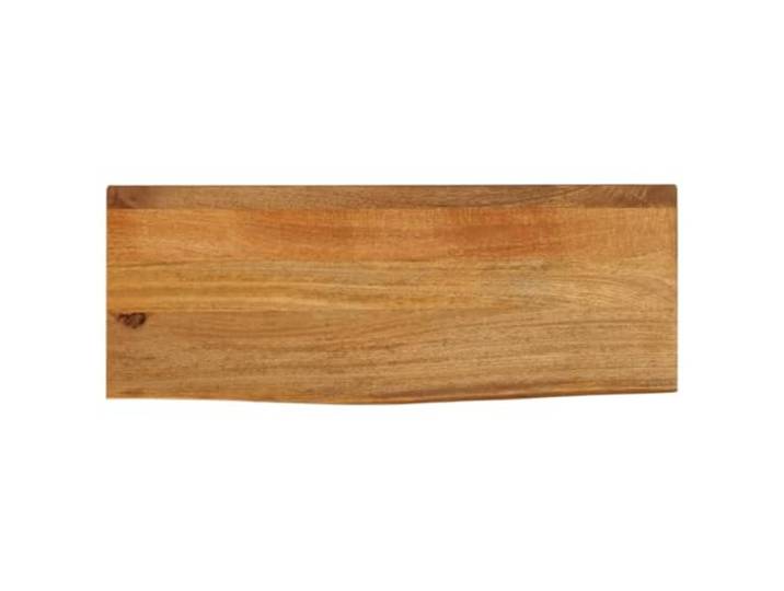 HKPWRBFG Tischplatte 90x40x3.8 cm Massivholz Mangoholz Baumkante Braun Rustikale Naturkante, Vielseitig kombinierbar, Robustes Hartholz